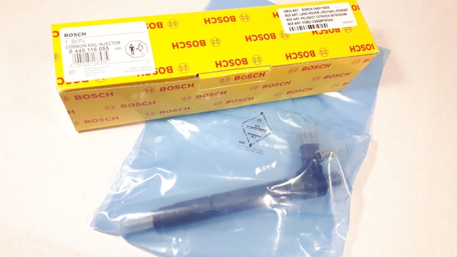 Форсунка BOSCH 0445116055 LAND ROVER LR031849 LR056367 PEUGEOT CITROEN 9678068280 FORD CG9Q9F593AA