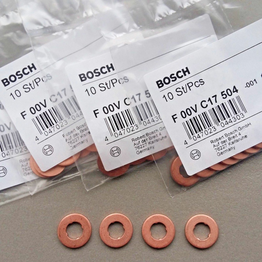 Шайба уплотнительная форсунки медная BOSCH F00VC17504 7,3х15х2  
