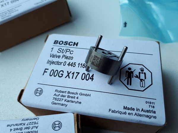 Клапан пьезофорсунки BOSCH F00GX17004 / 0.35 /   0445115  NEW