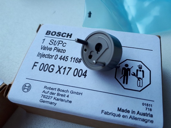 Клапан пьезофорсунки BOSCH F00GX17004 / 0.35 /   0445115  NEW
