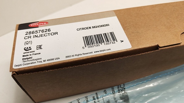 Форсунка DELPHI 28657626 CITROEN-9824388280 NEW ORIGINAL