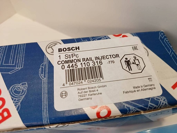 Форсунка BOSCH 0445110316 SUZUKI Opel Mk6  CDTI